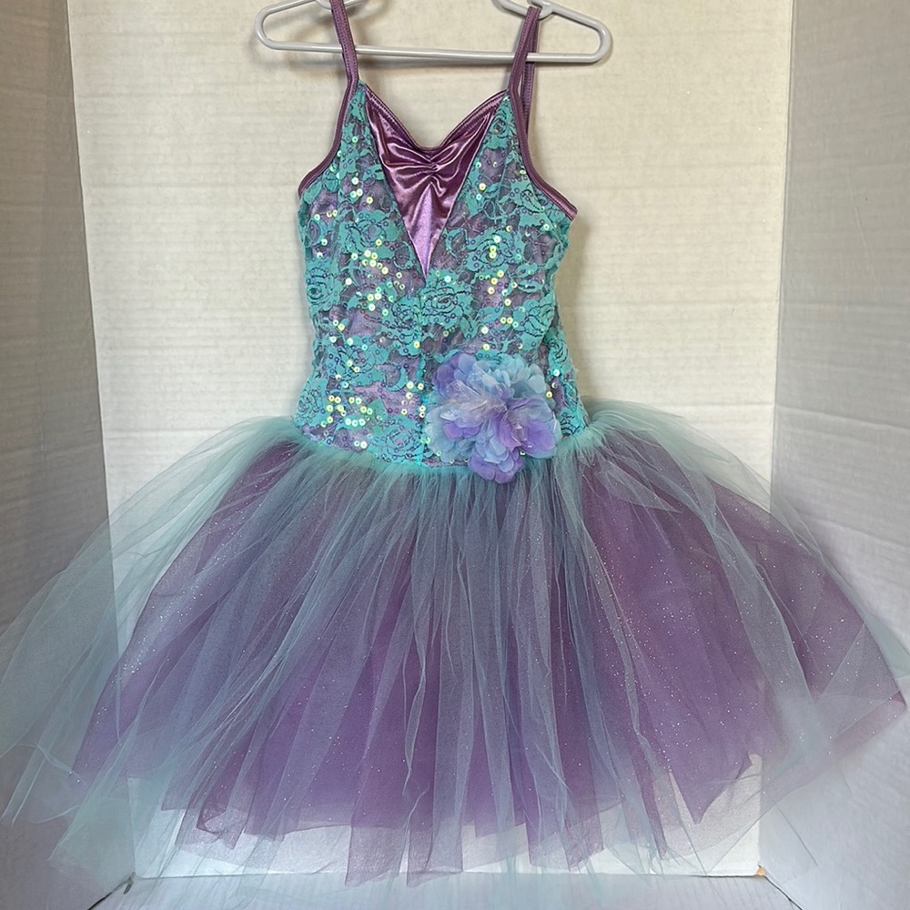 Dance Costume Girls Tulle Sequin size small